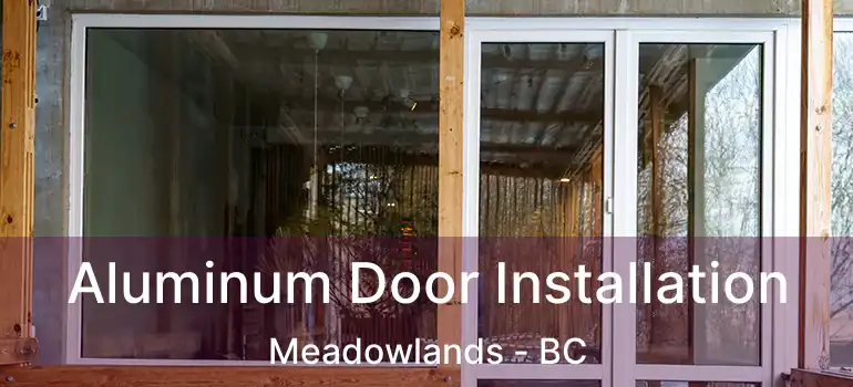  Aluminum Door Installation Meadowlands - BC