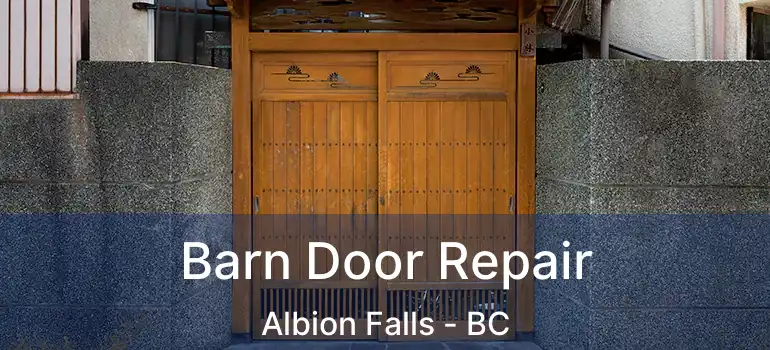  Barn Door Repair Albion Falls - BC
