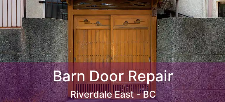  Barn Door Repair Riverdale East - BC