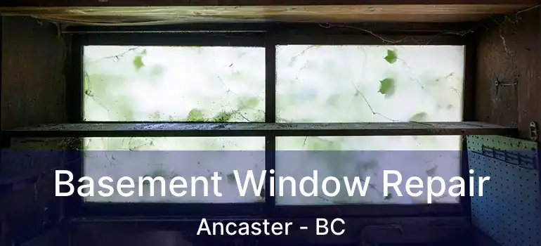  Basement Window Repair Ancaster - BC