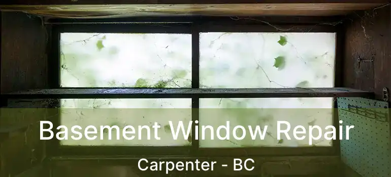  Basement Window Repair Carpenter - BC