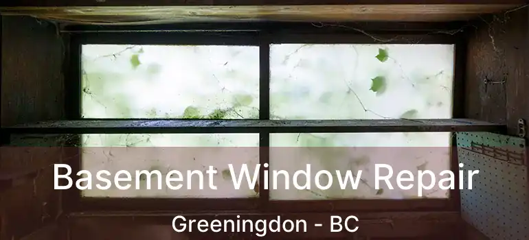 Basement Window Repair Greeningdon - BC