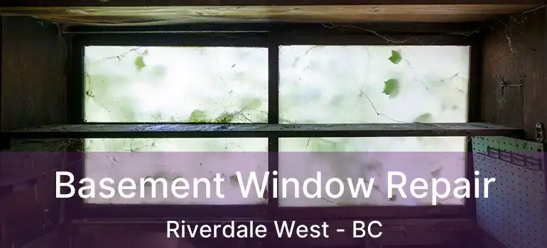 Basement Window Repair Riverdale West - BC