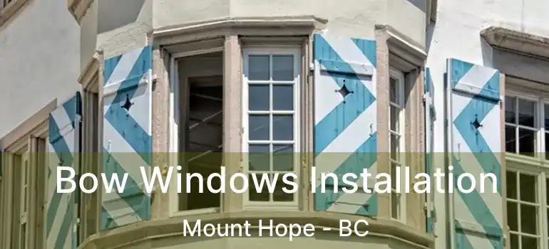  Bow Windows Installation Mount Hope - BC