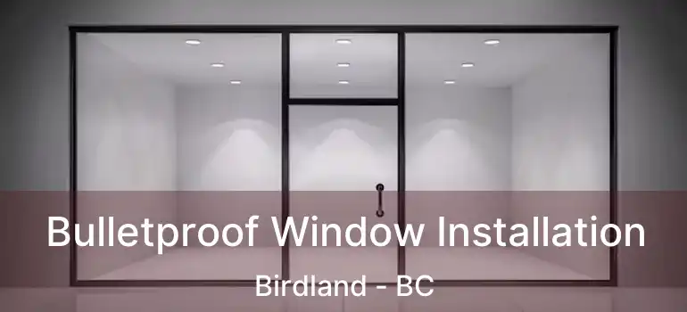 Bulletproof Window Installation Birdland - BC
