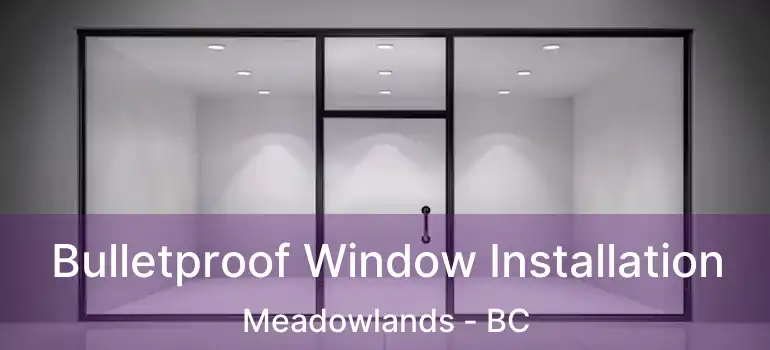  Bulletproof Window Installation Meadowlands - BC