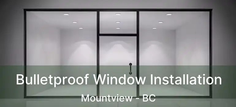  Bulletproof Window Installation Mountview - BC