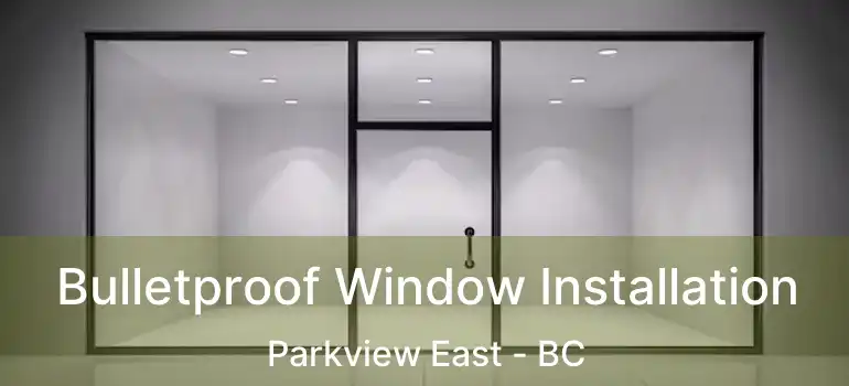  Bulletproof Window Installation Parkview East - BC