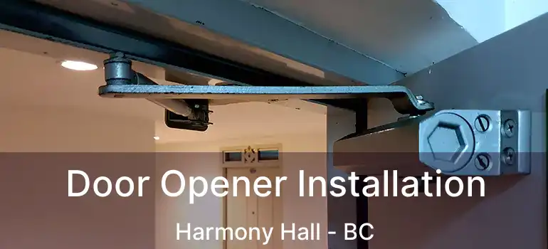  Door Opener Installation Harmony Hall - BC