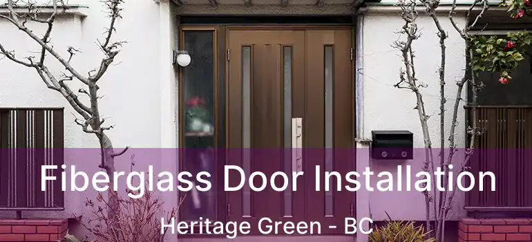  Fiberglass Door Installation Heritage Green - BC