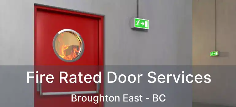  Fire Rated Door Services Broughton East - BC