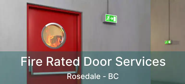  Fire Rated Door Services Rosedale - BC