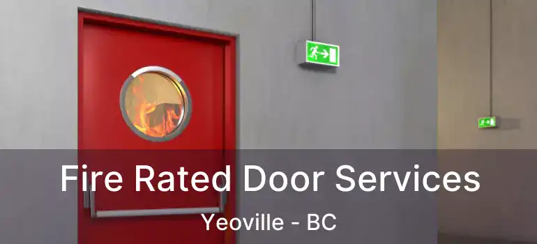  Fire Rated Door Services Yeoville - BC