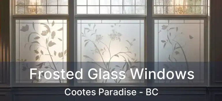 Frosted Glass Windows Cootes Paradise - BC