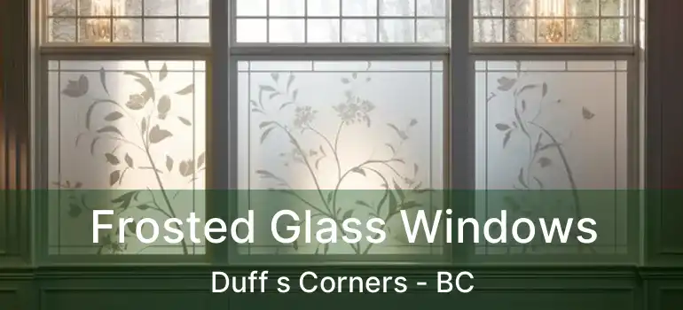  Frosted Glass Windows Duff s Corners - BC