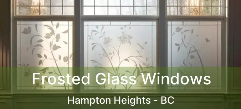  Frosted Glass Windows Hampton Heights - BC