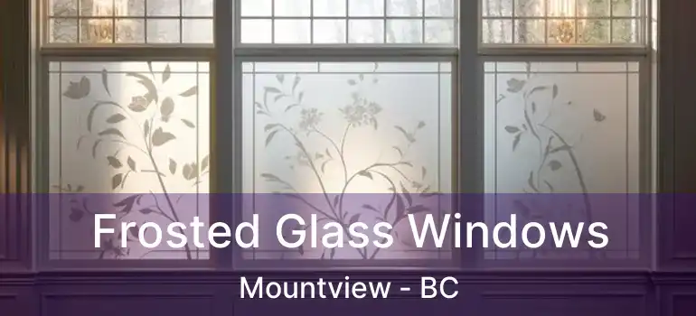  Frosted Glass Windows Mountview - BC