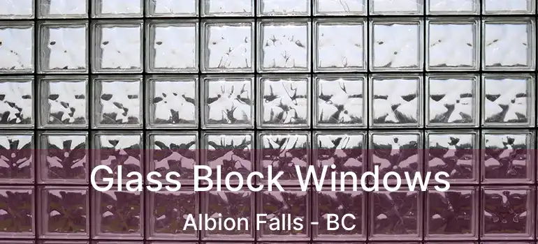  Glass Block Windows Albion Falls - BC