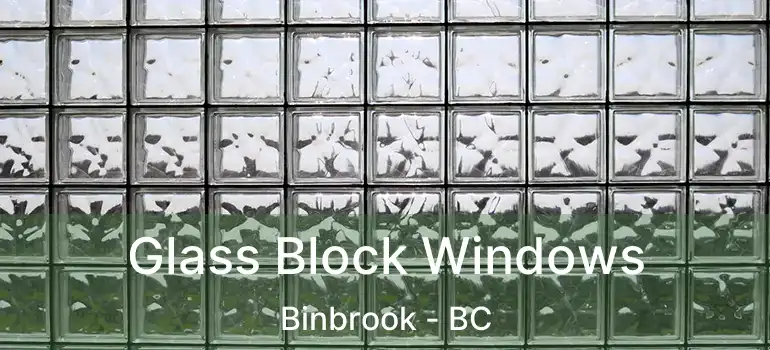  Glass Block Windows Binbrook - BC