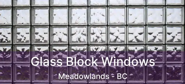  Glass Block Windows Meadowlands - BC