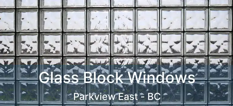  Glass Block Windows Parkview East - BC