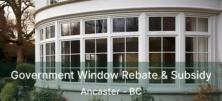  Government Window Rebate & Subsidy Ancaster - BC