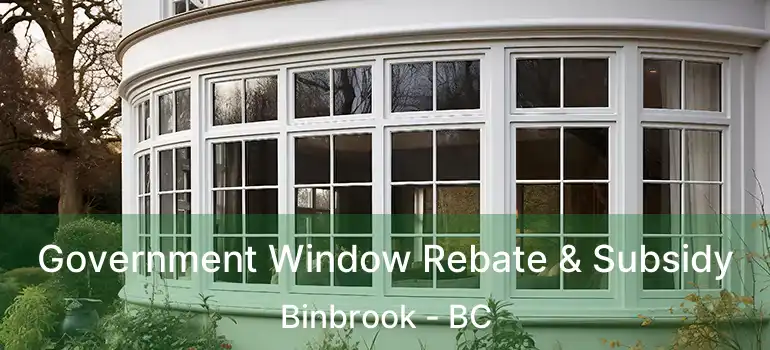  Government Window Rebate & Subsidy Binbrook - BC