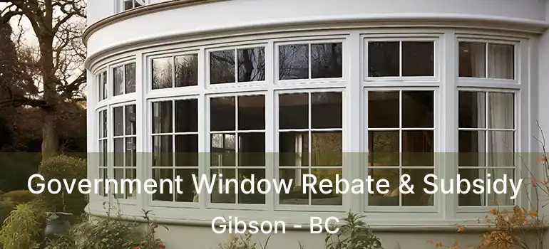  Government Window Rebate & Subsidy Gibson - BC