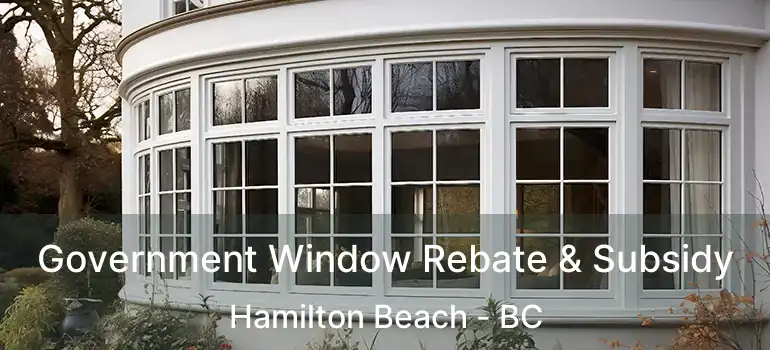  Government Window Rebate & Subsidy Hamilton Beach - BC