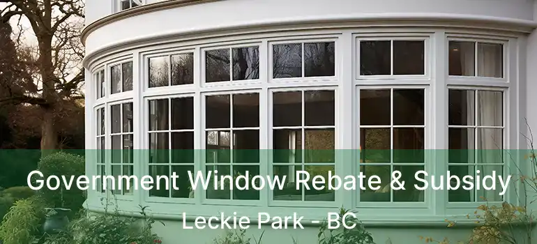  Government Window Rebate & Subsidy Leckie Park - BC