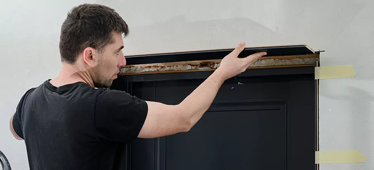 Wood Door Hole Repair in Delta, BC