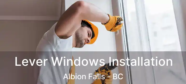  Lever Windows Installation Albion Falls - BC