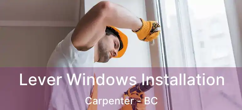  Lever Windows Installation Carpenter - BC