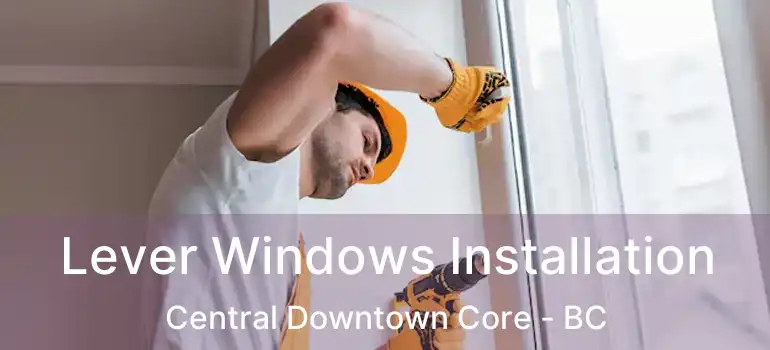  Lever Windows Installation Central Downtown Core - BC