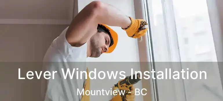  Lever Windows Installation Mountview - BC