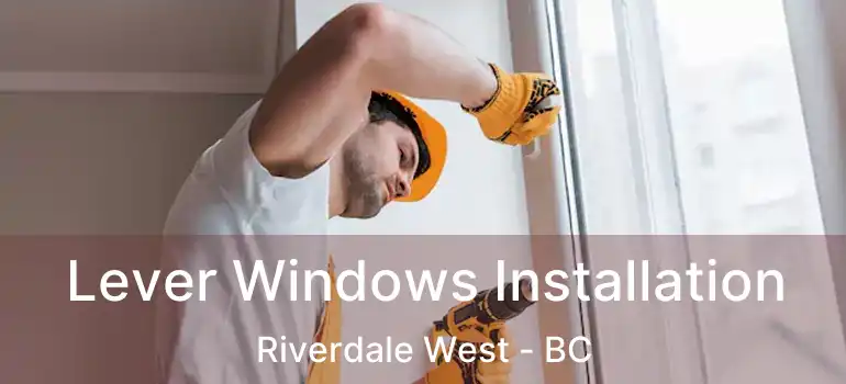  Lever Windows Installation Riverdale West - BC