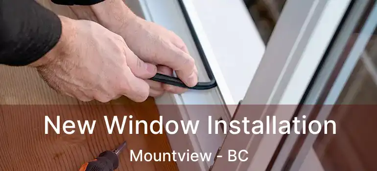  New Window Installation Mountview - BC