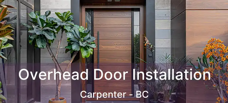  Overhead Door Installation Carpenter - BC