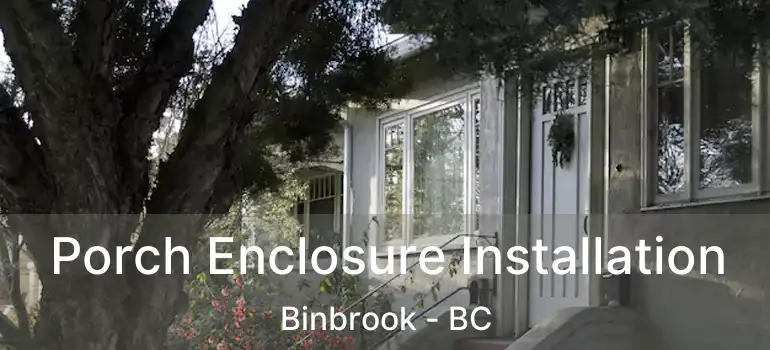  Porch Enclosure Installation Binbrook - BC