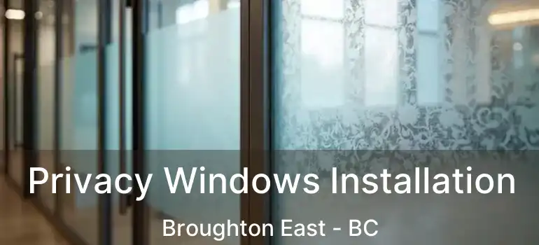  Privacy Windows Installation Broughton East - BC