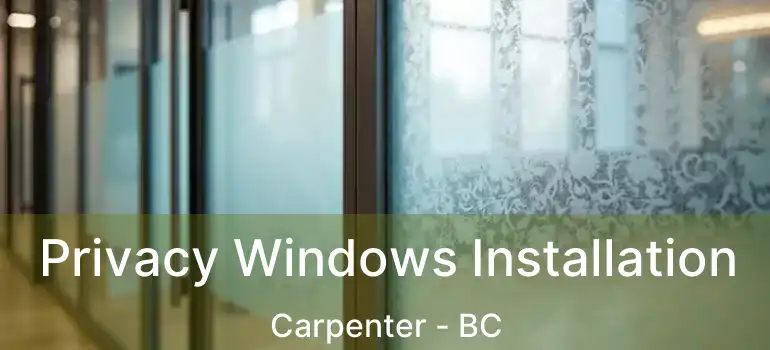  Privacy Windows Installation Carpenter - BC