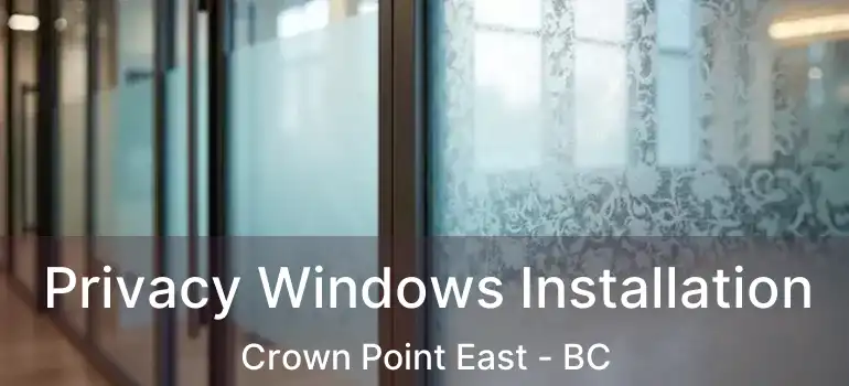  Privacy Windows Installation Crown Point East - BC