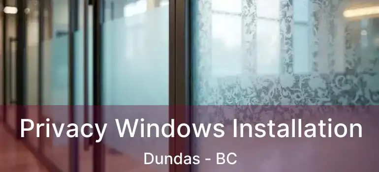  Privacy Windows Installation Dundas - BC