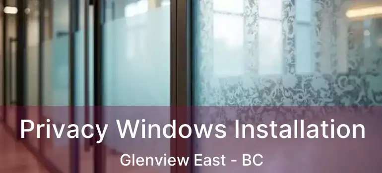  Privacy Windows Installation Glenview East - BC