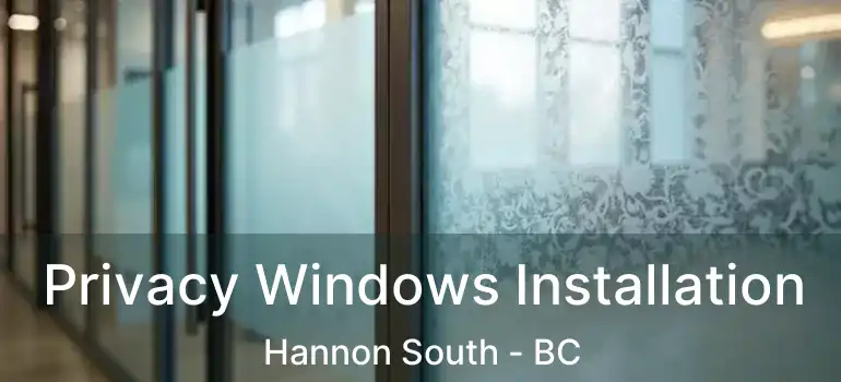  Privacy Windows Installation Hannon South - BC