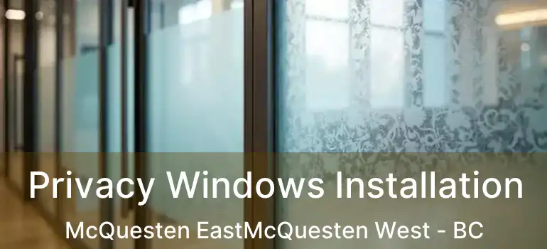  Privacy Windows Installation McQuesten EastMcQuesten West - BC