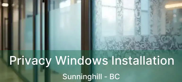  Privacy Windows Installation Sunninghill - BC