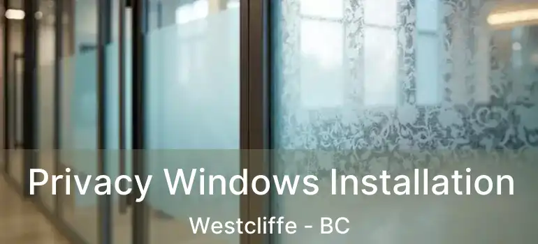  Privacy Windows Installation Westcliffe - BC