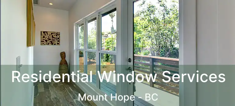  Residential Window Services Mount Hope - BC