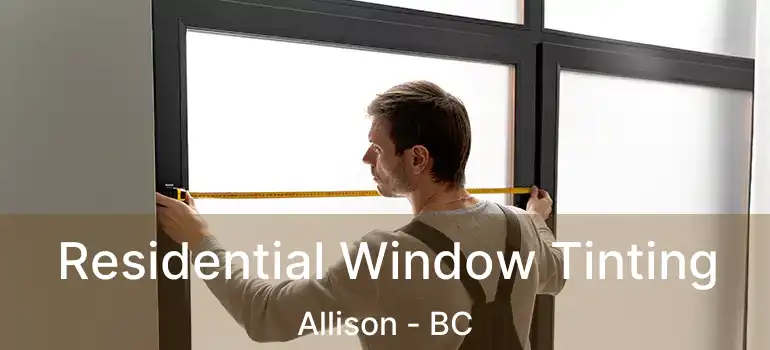  Residential Window Tinting Allison - BC
